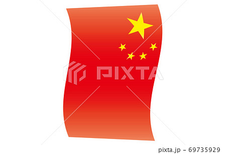 新世界の国旗2：3Verグラデーション縦波形　中華人民共和国