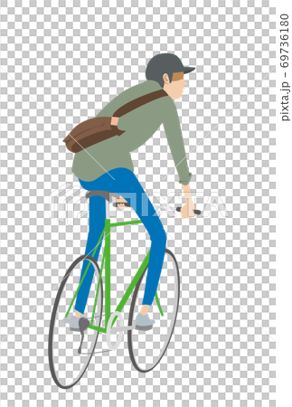 一個男人騎自行車 69736180