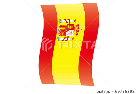 新世界の国旗2：3Verグラデーション縦波形　スペイン