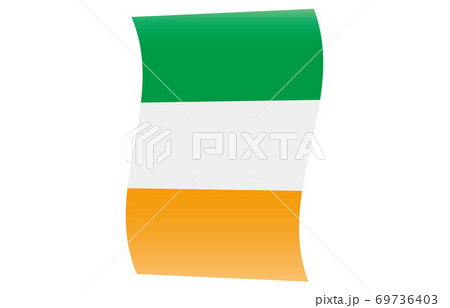 新世界の国旗2：3Verグラデーション縦波形　アイルランド