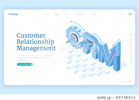 Customer relationship management banner 69736413