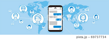 Chat app vector illustration smartphone 69737734