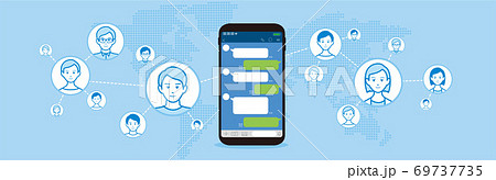 Chat app vector illustration smartphone 69737735