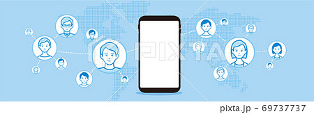 Chat app vector illustration smartphone 69737737