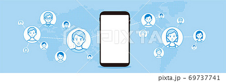 Chat app vector illustration smartphone 69737741