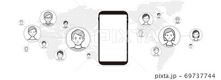 Chat app vector illustration smartphone 69737744