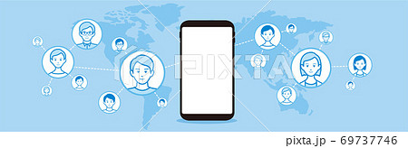 Chat app vector illustration smartphone Chat app vector illustration smartphone 69737746