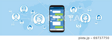 Chat app vector illustration smartphone 69737750