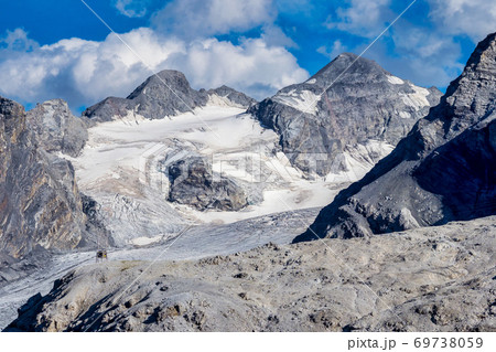 Italy, Stelvio National Park. Famous road to Stelvio Pass in Ortler Alps. Italy, Stelvio National Park. Famous road to Stelvio Pass in Ortler Alps. 69738059