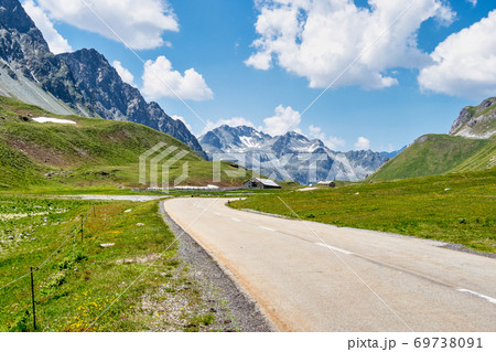 View of the albula pass in grisons, switzerland, europe 69738091