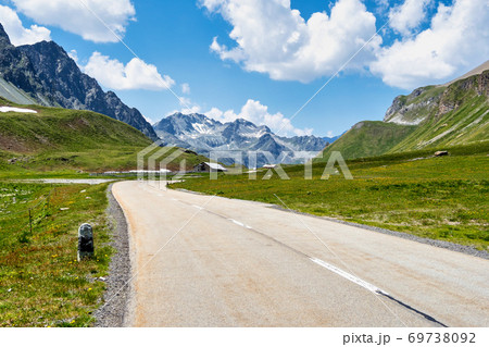 View of the albula pass in grisons, switzerland, europe 69738092
