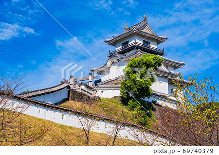 静岡県 掛川城 天守閣の写真素材