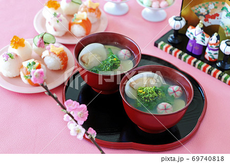 ひなまつり　うしお汁　菜の花 69740818