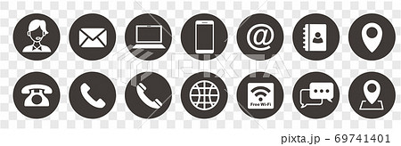 Set of contact icons vector Set of contact icons vector 69741401