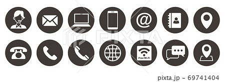 Set of contact icons vector 69741404