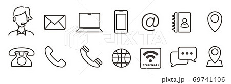 Set of contact icons vector 69741406