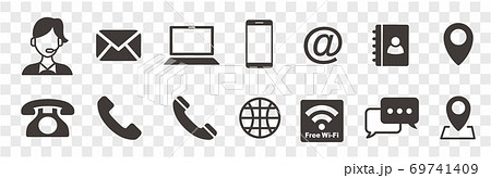 Set of contact icons vector 69741409