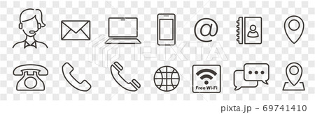Set of contact icons vector Set of contact icons vector 69741410