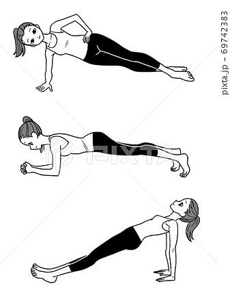 プランク3種類（顔ありモノクロ） 69742383