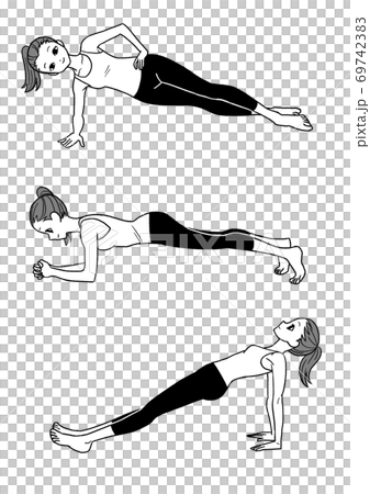 プランク3種類（顔ありモノクロ） 69742383