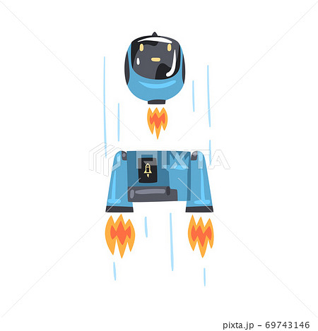 Funny Robot Launch, Cute Personal Robotic... - Stock Illustration  [69743146] - PIXTA
