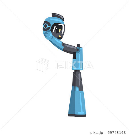 Cute Robot Holding Head in his Hands, Cute Personal Robotic Assistant Character, Artificial Intelligence Concept Cartoon Style Vector Illustration Cute Robot Holding Head in his Hands, Cute Personal Robotic Assistant Character, Artificial Intelligence Concept Cartoon Style Vector Illustration 69743148