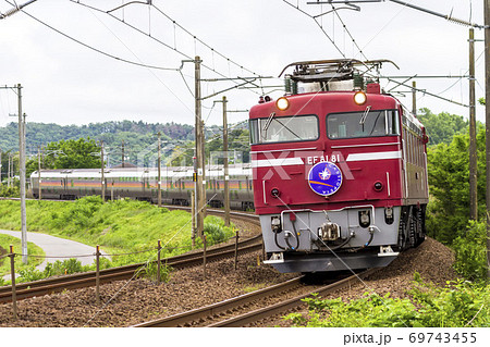 カーブを走るカシオペア　EF81　宮城県大河原町 69743455
