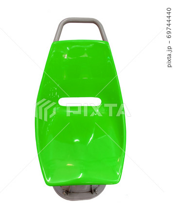 Empty retro seat for public transport, isolated on white background.  69744440
