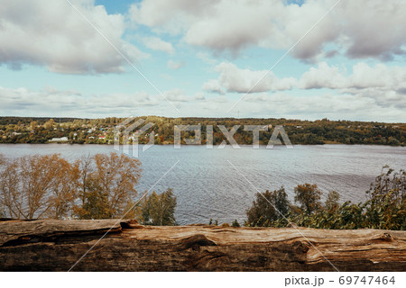 autumn on the Volga River, Plios city, Rurussia 69747464