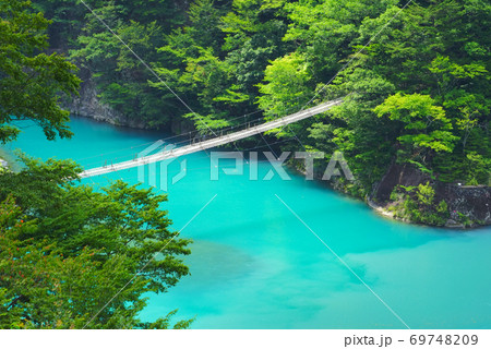夢の吊橋、寸又峡、川根本町、静岡県、日本 69748209