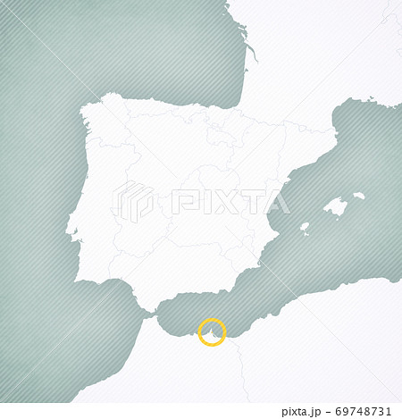 Map of Iberian Peninsula - Melilla 69748731