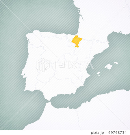 Map of Iberian Peninsula - Navarre 69748734