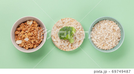Healthy food and weigh loss concept Healthy food and weigh loss concept 69749487