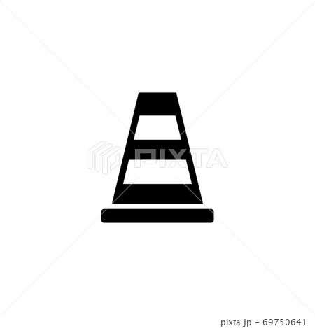 Traffic Road Cone Flat Vector Icon Traffic Road Cone Flat Vector Icon 69750641