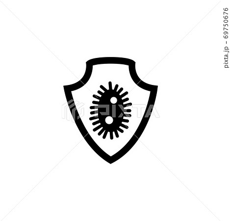 Antibacterial. Anti Virus Shield Protection Flat Vector Icon Antibacterial. Anti Virus Shield Protection Flat Vector Icon 69750676