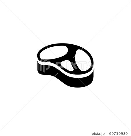 Beef Meat Steak Flat Vector Icon 69750980