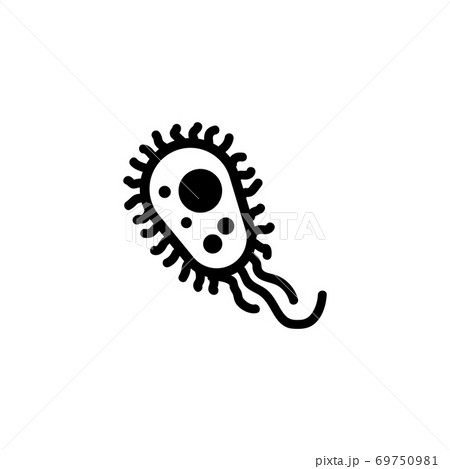 Paramecium Caudatum Flat Vector Icon 69750981