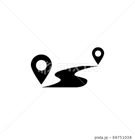 Road GPS Flat Vector Icon 69751038