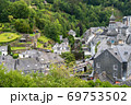 beautiful view of old town Monschau in Germany 69753502
