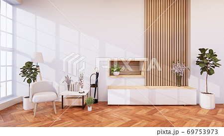 zen modern empty room,minimal design japanese style. 3d rendering 69753973