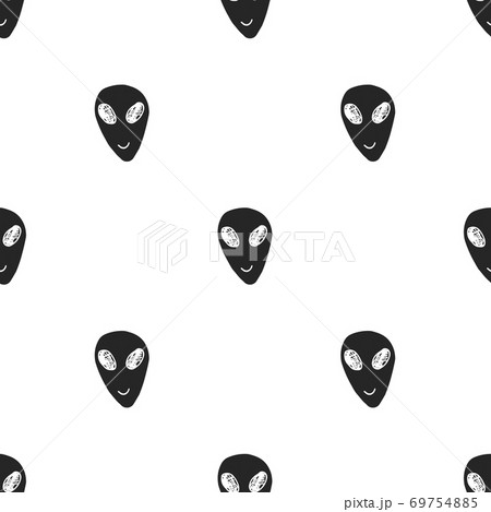 Ufo and aliens Seamless pattern. Cute Doodles space ships sketch. Hand drawn Cartoon Vector illustration Ufo and aliens Seamless pattern. Cute Doodles space ships sketch. Hand drawn Cartoon Vector illustration 69754885
