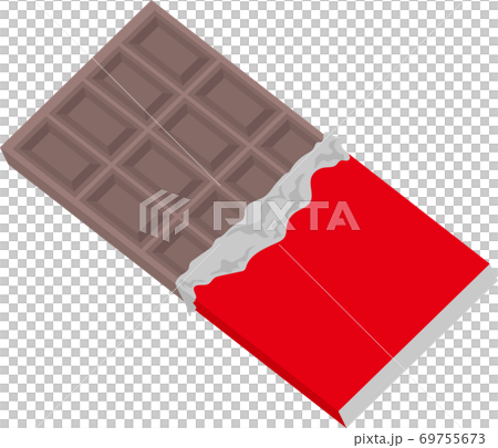 板チョコ_斜めのイラスト素材 [69755673] - PIXTA