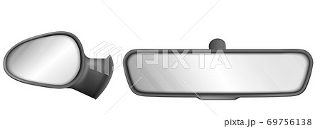 Vector side and rear view car mirrors Vector side and rear view car mirrors 69756138
