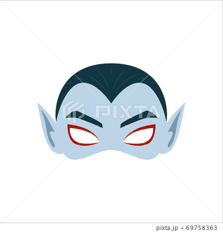The Grey Vampire Mask. Isolated Vector Illustration The Grey Vampire Mask. Isolated Vector Illustration 69758363