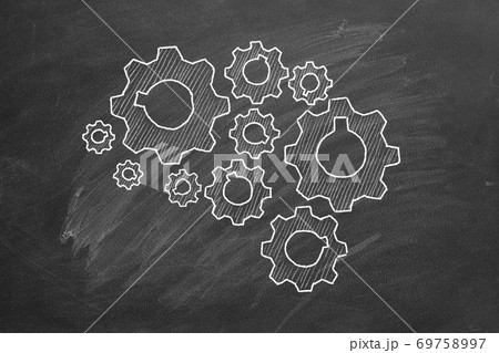 Human brain made of gears Human brain made of gears 69758997