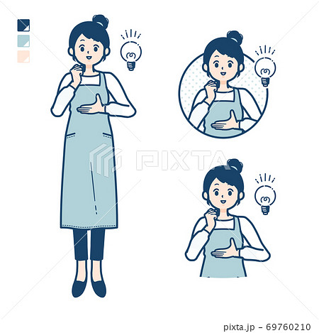 simple apron woman_idea simple apron woman_idea 69760210