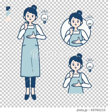 simple apron woman_idea simple apron woman_idea 69760210