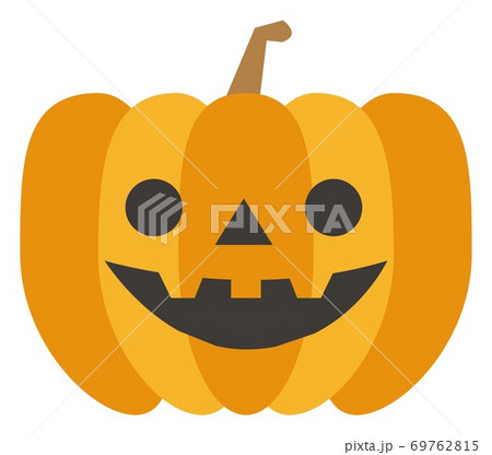 シンプルで可愛いハロウィンのかぼちゃのイラスト素材