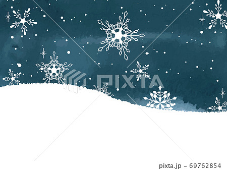 冬の背景 雪の結晶のイラスト素材