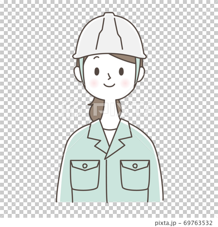 Woman in work clothes smile 69763532